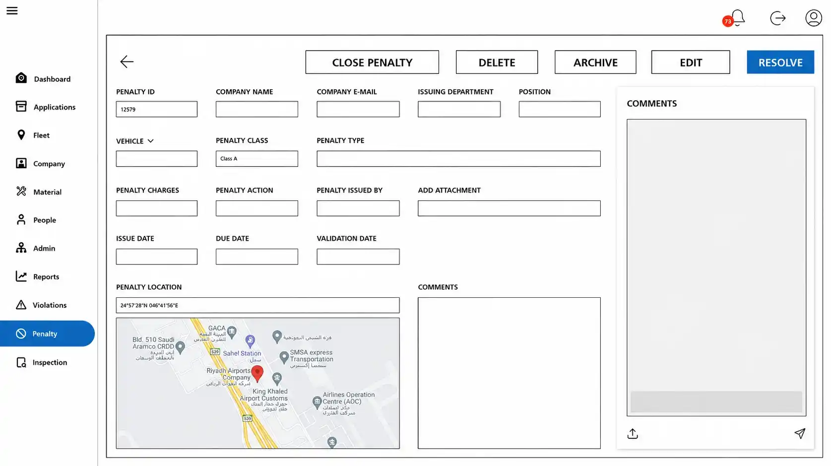 Airport Penalty Management System