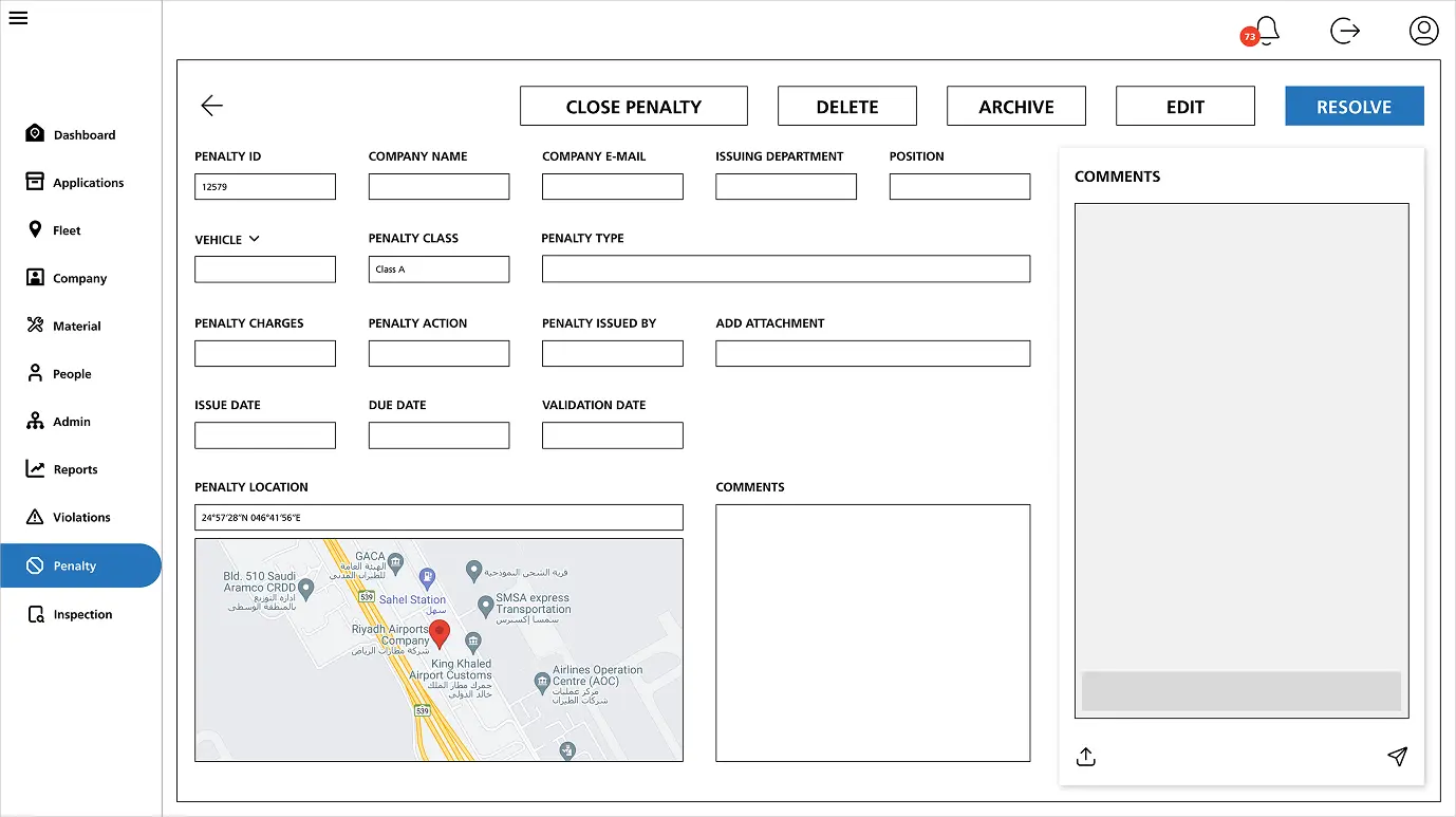 Airport compliance dashboard powered by AI-powered business analytics.