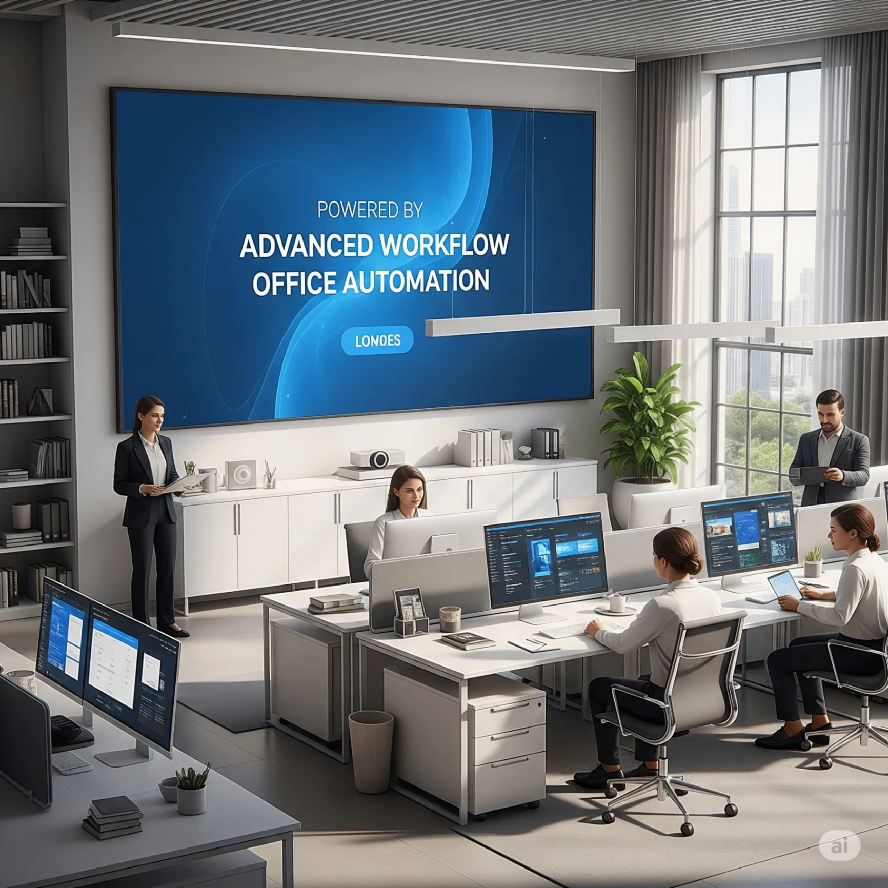 ai powered office automation workflow