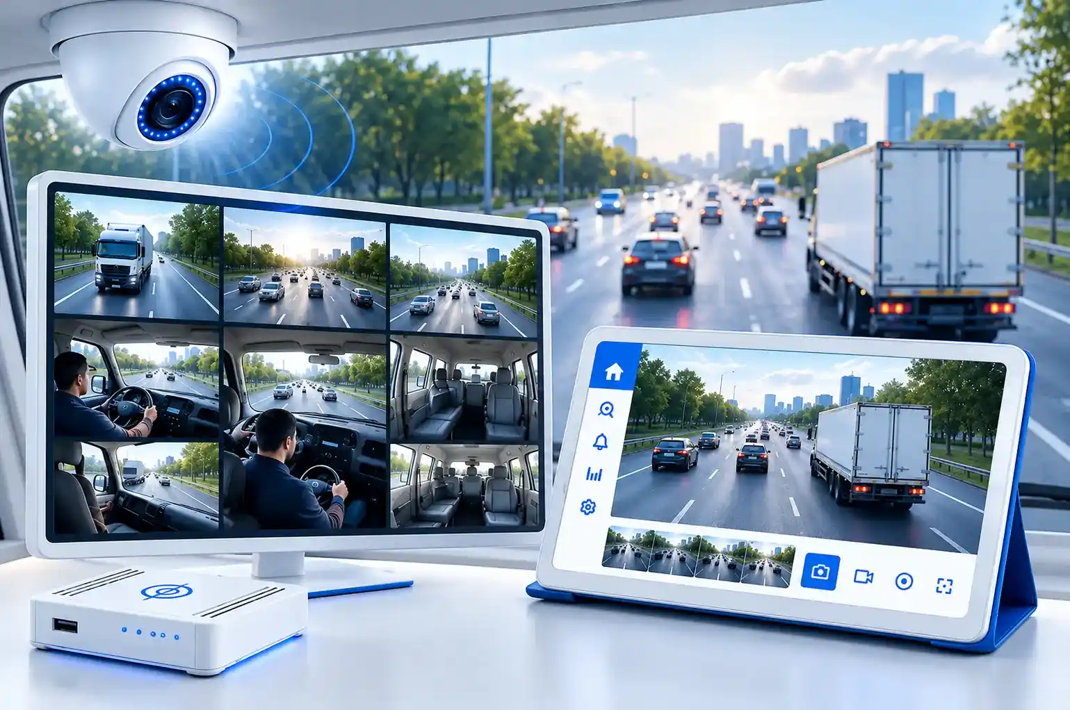 Live video monitoring system for fleet vehicles with dashcams