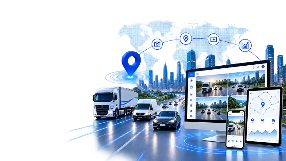 Dashcam monitoring system for fleet safety and vehicle tracking