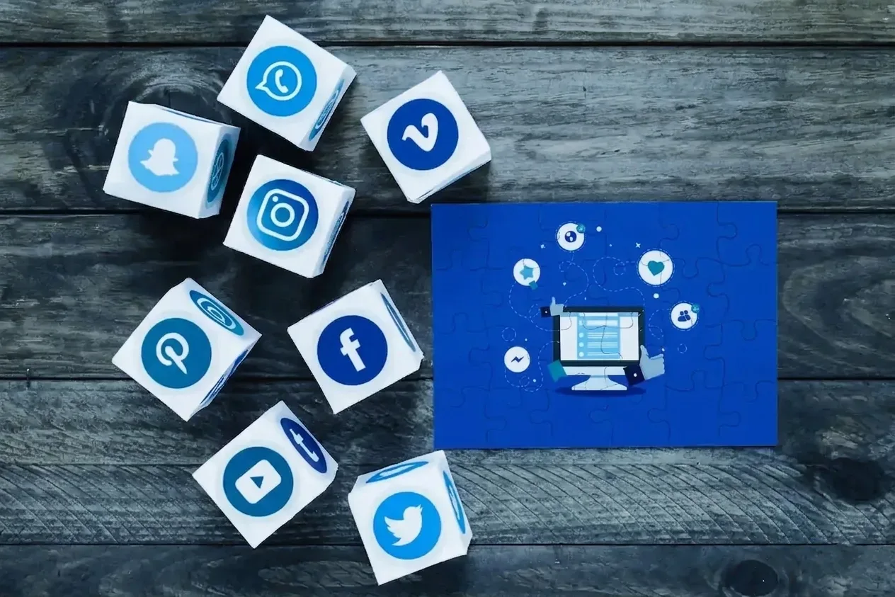 Secure communication module representing social media integration for business publishing and campaign tracking.