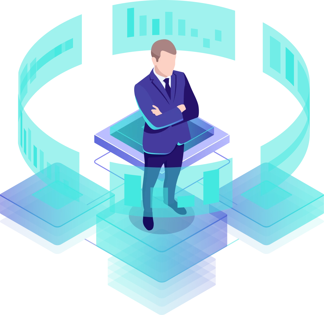 ERP and CRM system illustration showing business automation and workflow optimization