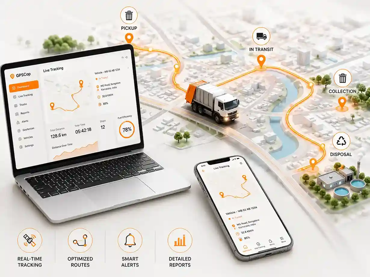 Real-time waste management system for efficient collection monitoring
