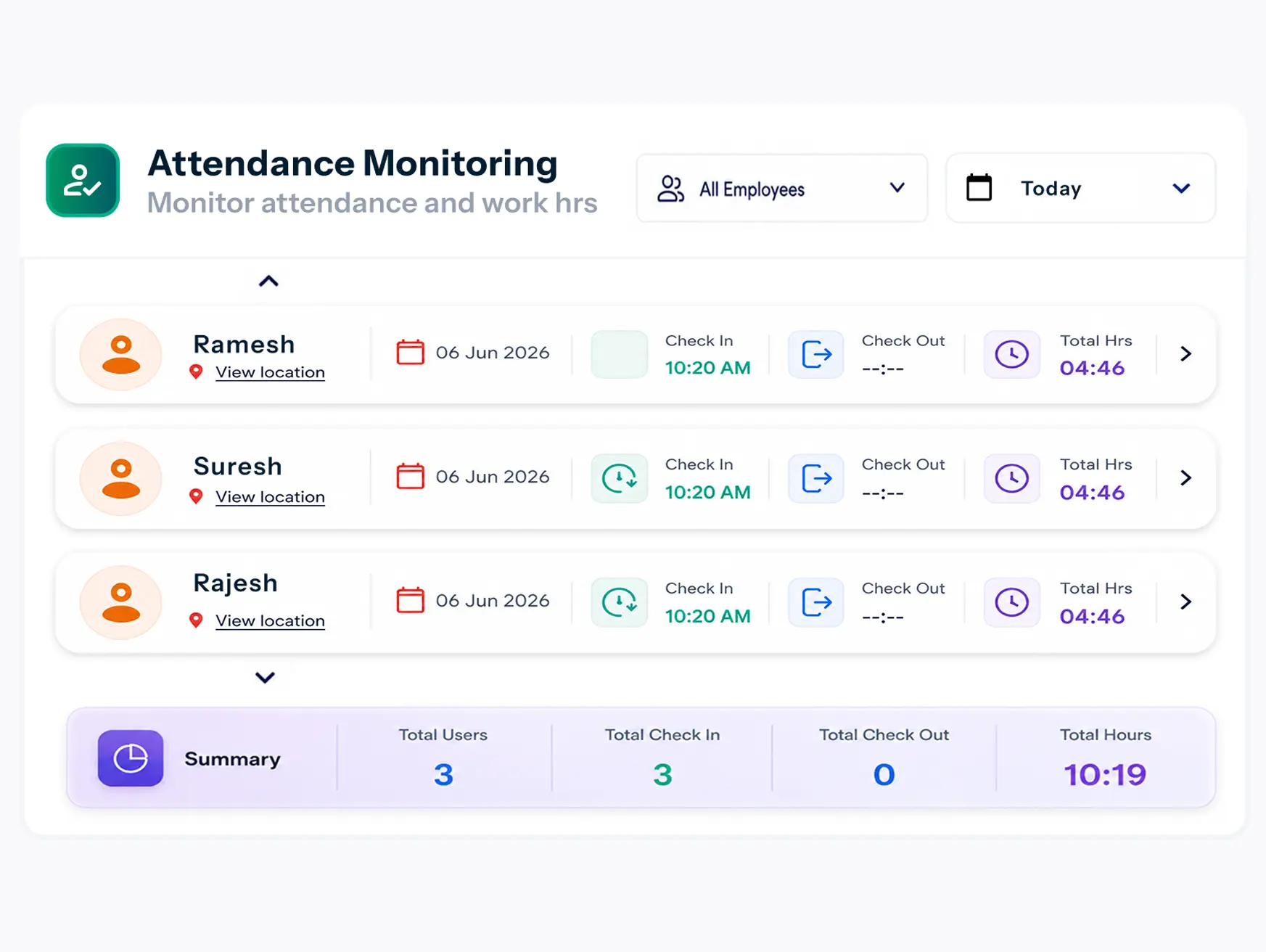 Attendance Summary