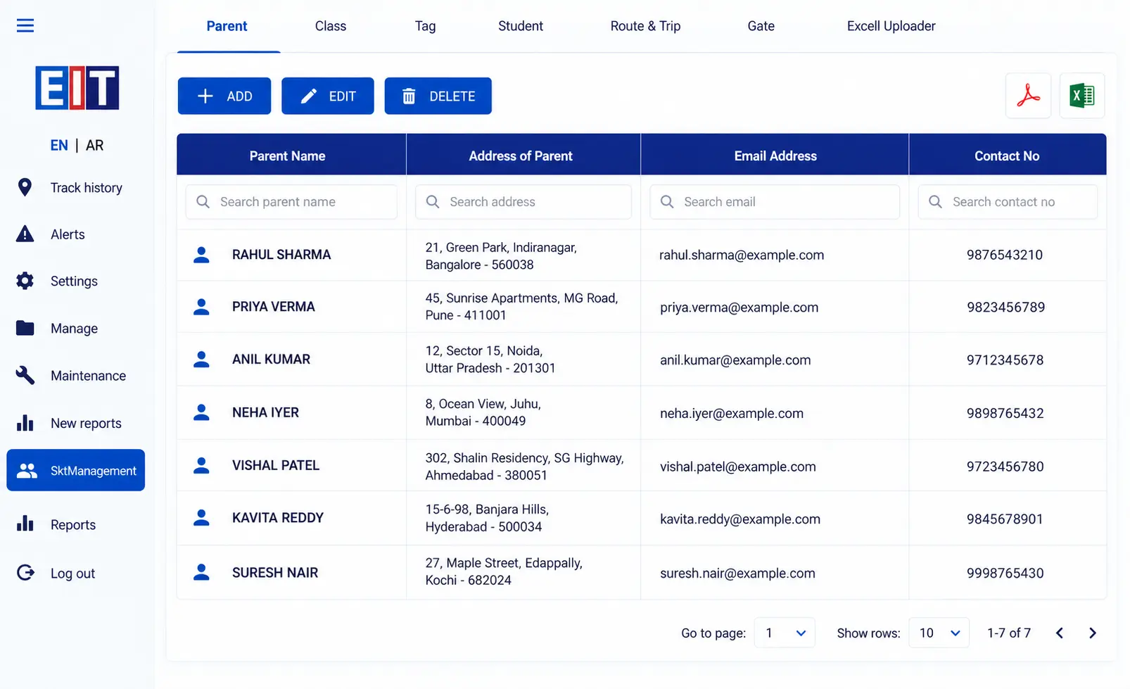 School management tracking software for student and parent management