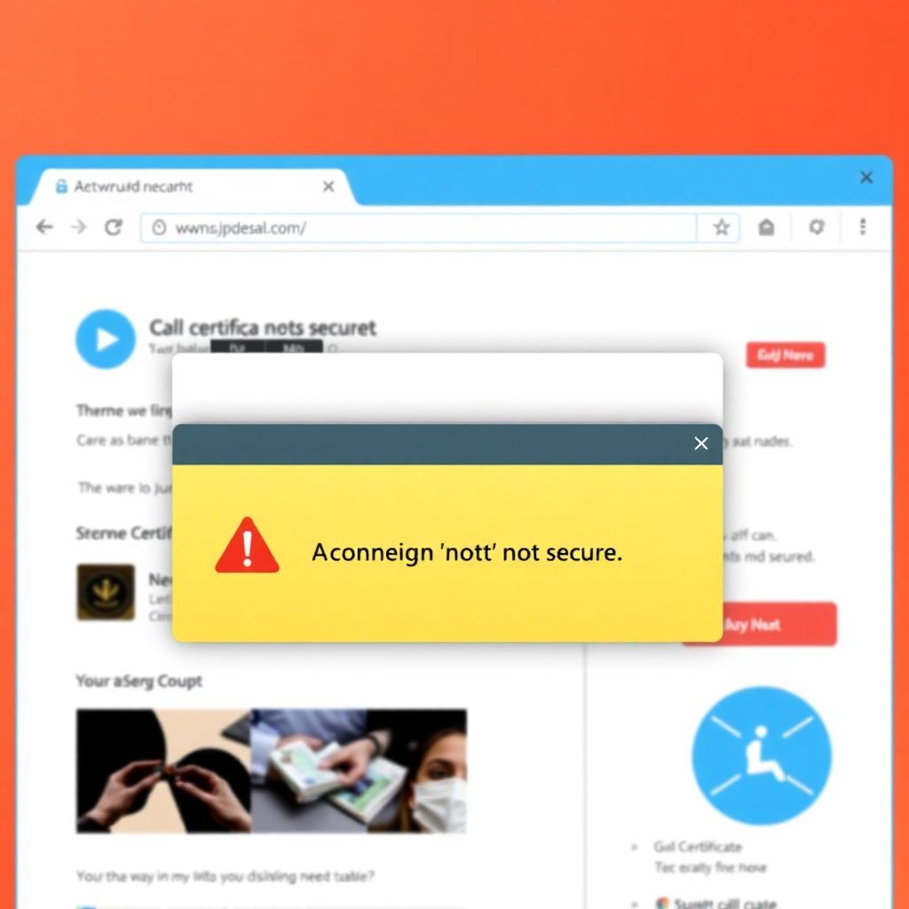 SSL connection warning popup