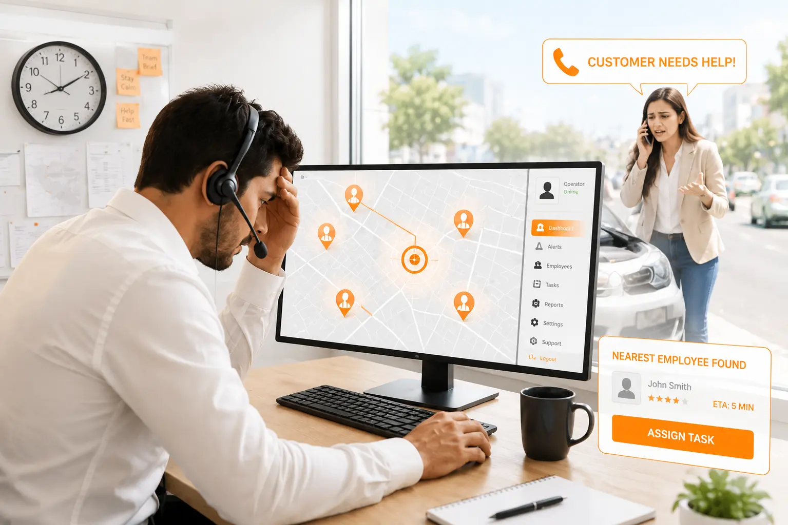Workforce tracking software for faster customer service response
