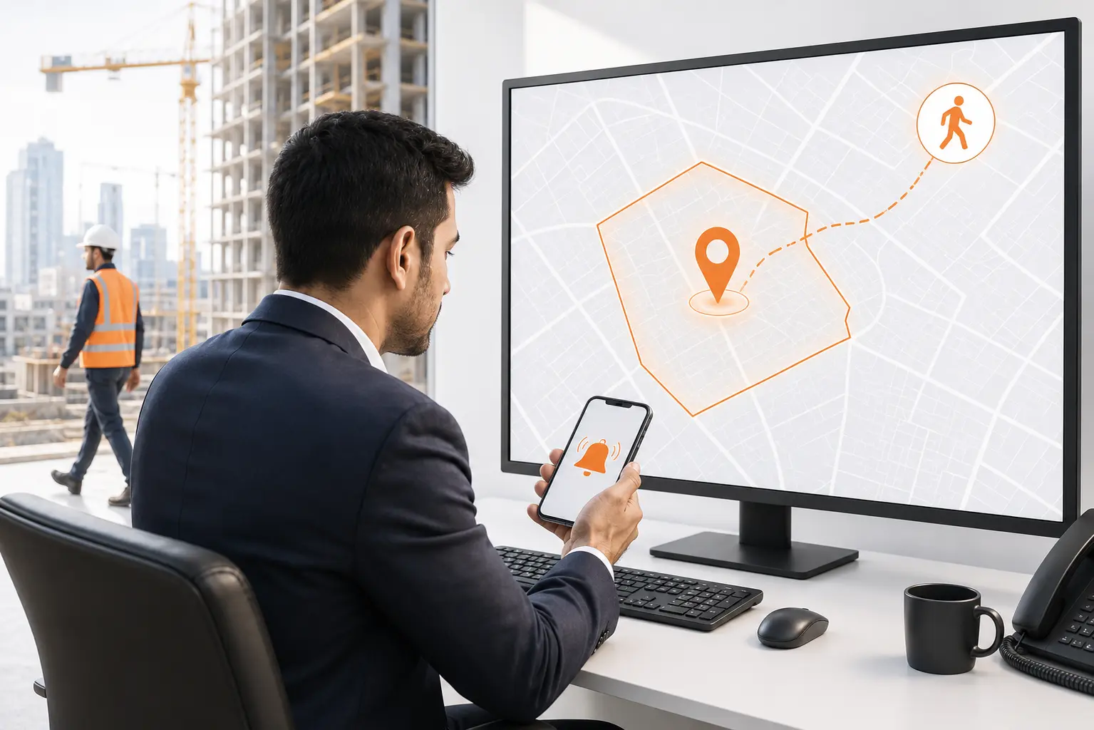 Geofencing for field workers with GPS location tracking